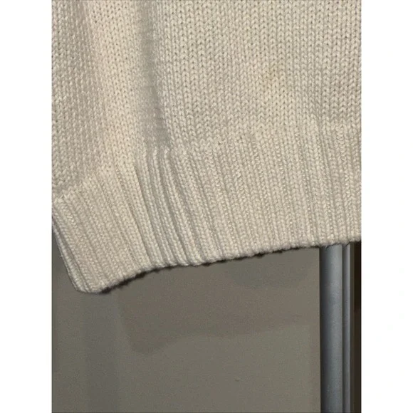 GH Bass Sweater Vintage Large Cotton/ramie Mix Snowflake Design - Picture 4 of 14